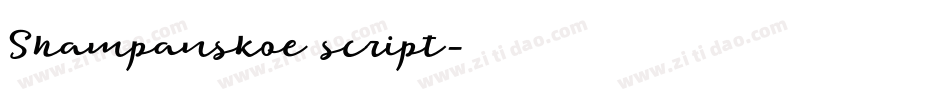 Shampanskoe script字体转换